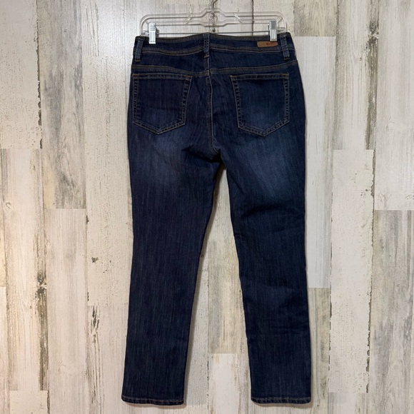 BONGO Women's Dark Blue Skinny Straight Leg Ankle Length Crop Capri Jeans - Picture 7 of 11